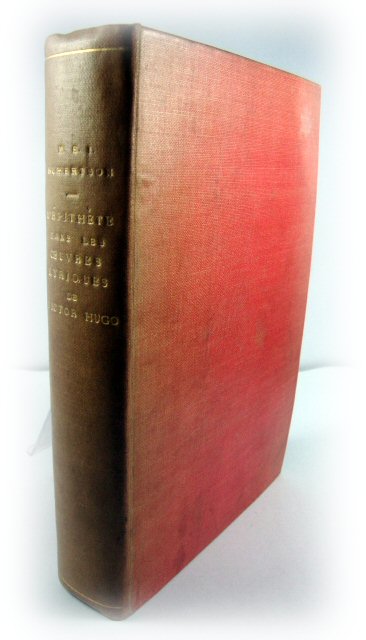 L'Epithete dan les Oeuvres Lyriques de Victor Hugo