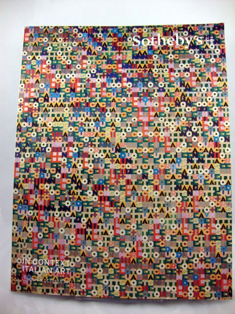 Sale Catalogue: Sotheby's: London: In Context: Italian Art: 5 October 2017