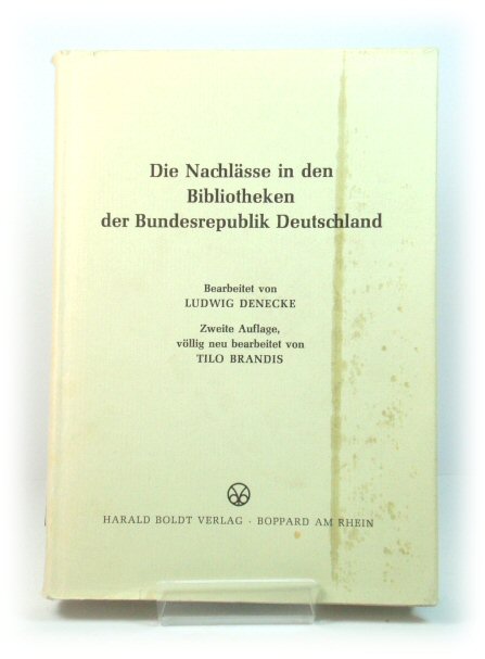 Die Nachlasse In Den Bibliotheken Der Bundesrepublik Deutschland