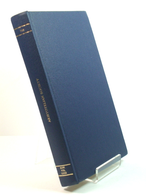 The Aristotelian Society: Supplementary Volume LXXII: 1998