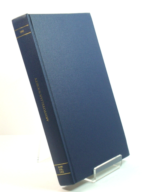 The Aristotelian Society: Supplementary Volume LXX: 1996