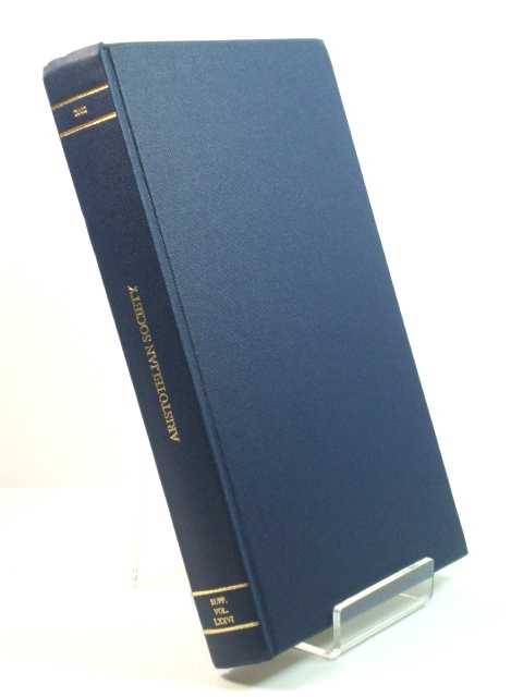 The Aristotelian Society: Supplementary Volume LXXVI: 2002