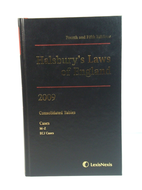 Halsbury's Laws of England: 2009: Consolidated Tables; Cases: M-Z, ECJ Cases