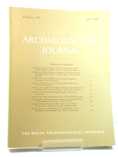 The Archaeological Journal: Volume 148 for the Year 1991