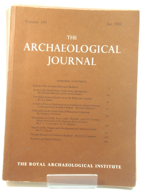 The Archaeological Journal: Volume 139 for 1982