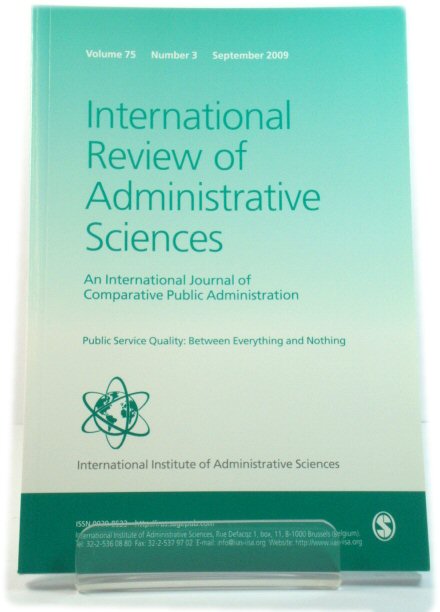 International Review of Administrative Sciences: An International Journal of Comparative Public Administration: Volume 75, Number 3, September 2009
