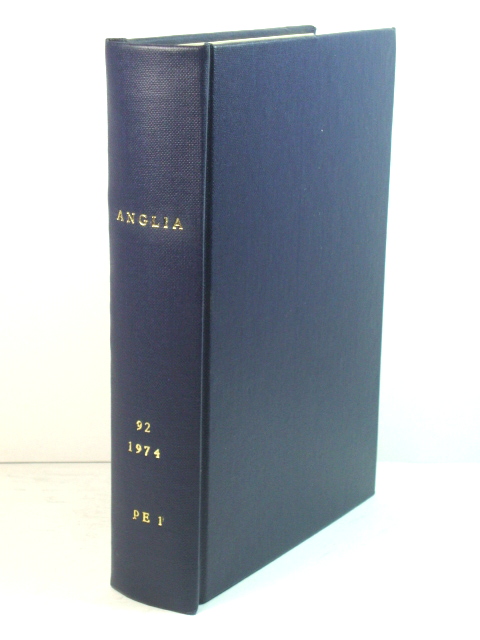 Anglia: Zeitschrift FUr Englische Philologie: Band 92