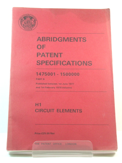 Abridgments of Patent Specifications: Published Between 1st June 1977 and 1st February 1978 Inclusive