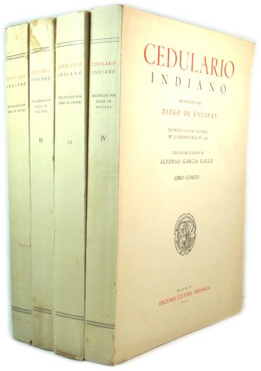 Cedulario Indiano: Reproduccion Facsimil De La Edicion Unica De 1596: Libros I - IV