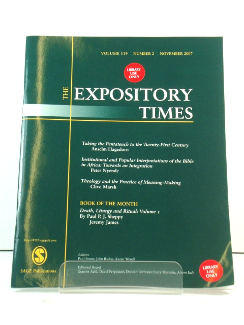 The Expository Times: Volume 119, Number 2, November 2007