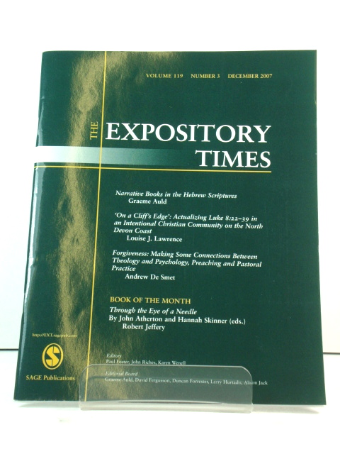 The Expository Times: Volume 119, Number 3, December 2007