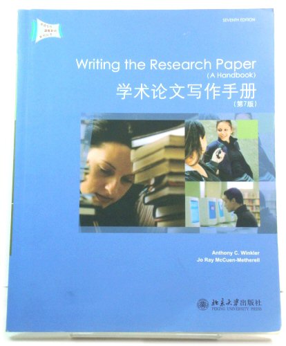 Writing the Research Paper: A Handbook