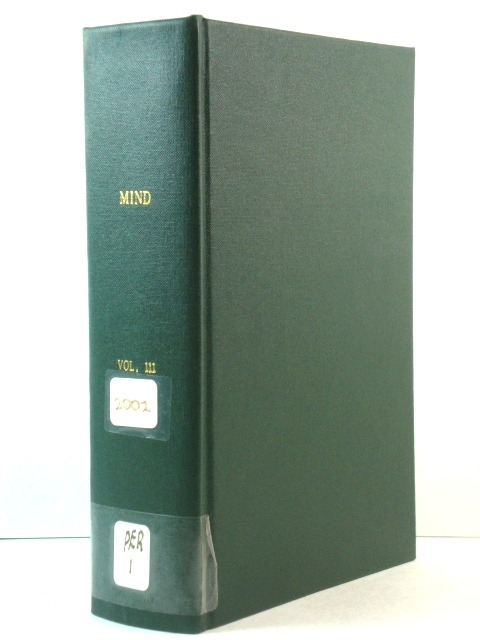Mind: A Quarterly Review of Philosophy: Vol. 111, No. 441, January 2001