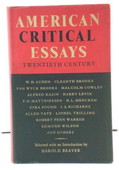American Critical Essays: Twentieth Century (The World's Classics)
