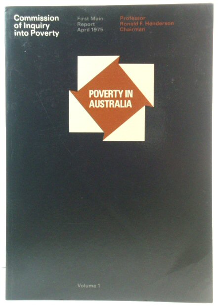 Poverty in Australia: First main report, April 1975