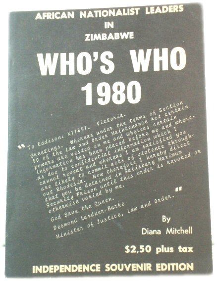 African Nationalist Leaders in Zimbabwe Who's Who 1980
