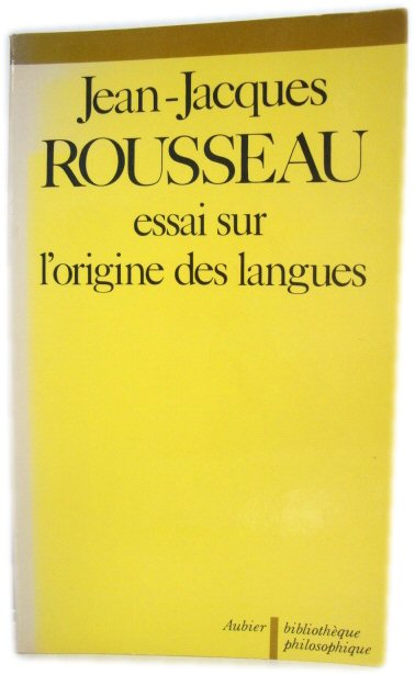 Essai sur l'origine des langues