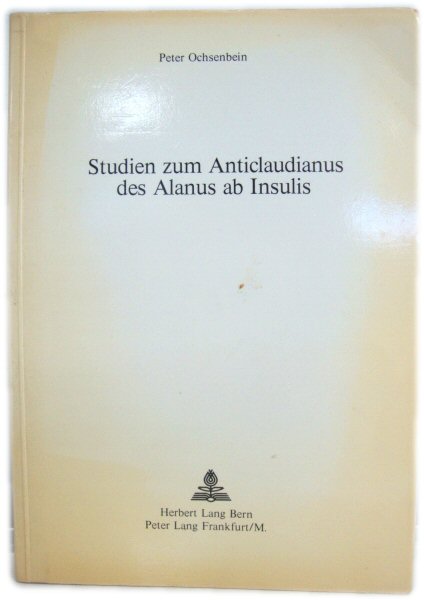 Studien Zum Anticlaudianus Des Alanus Ab Insulis