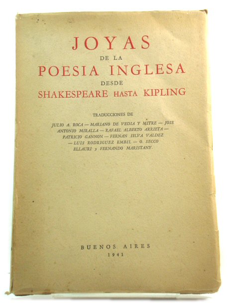 Joyas De La Poesia Inglesa Desde Shakespeare Hasta Kipling
