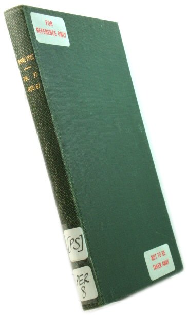 Analysis, Volume 27, 1966-1967