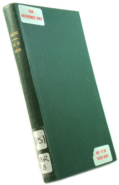 Analysis, Volume 29, 1968-1969