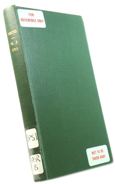 Analysis, Volume 31, 1970-1971