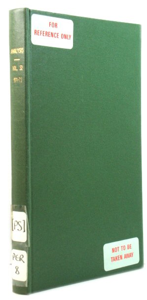 Analysis, Volume 32, 1971-1972