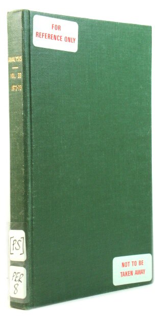 Analysis, Volume 33, 1972-1973