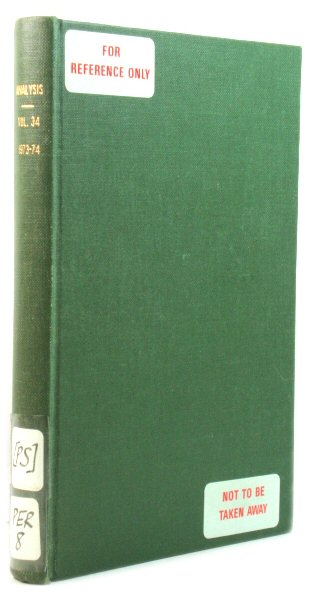 Analysis, Volume 34, 1973-1974