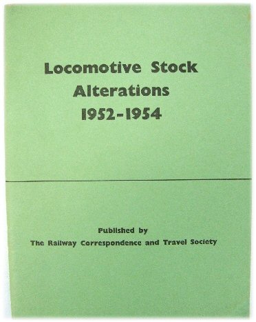 Locomotive Stock Alterations 1952-1954