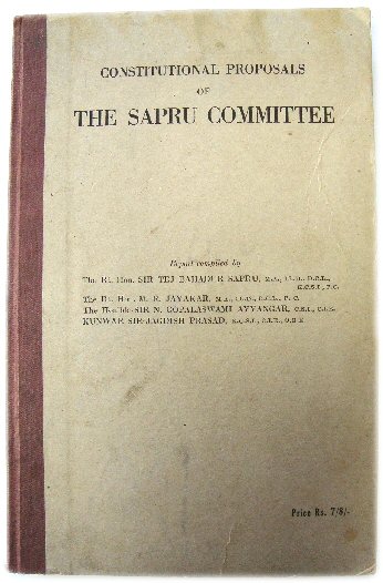 Image for Constitutional Proposals of the Sapru Committee Constitutional Proposals of the Sapru Committee
