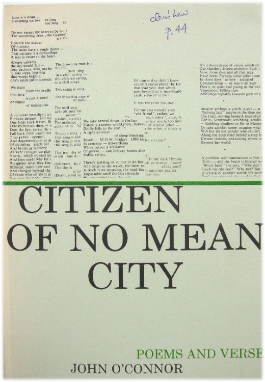 Citizen of No Mean City: Poems and Verse 1983-1985