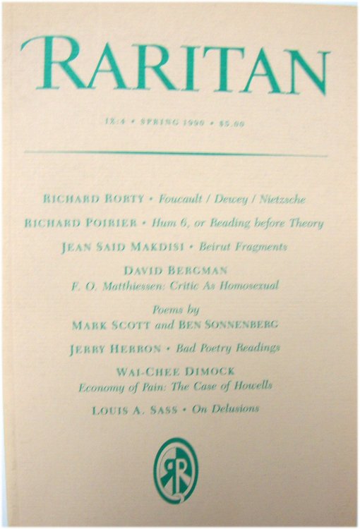 Raritan, Volume Nine, Number 4, Spring 1990