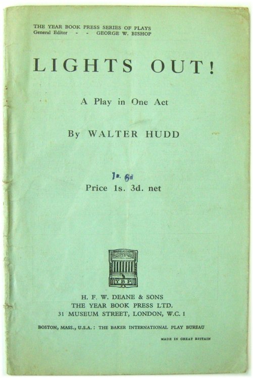 Lights Out!: A Play in One Act