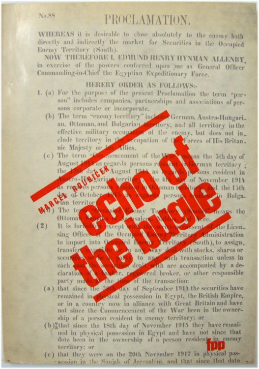 Echo of the Bugle: Extinct Military and Constabulary Forces in Palestine and Transjordan 1915-1967