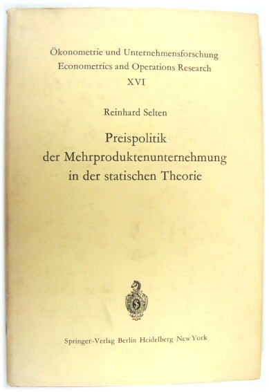 Preispolitik Der Mehrproduktenunternehmung in Der Statischen Theorie