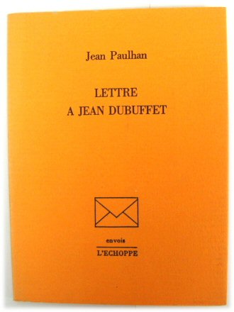 Lettre a Jean Dubuffet