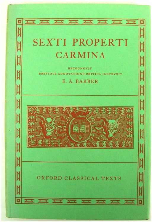 Sexti Properti Carmina (Oxford Classical Texts)