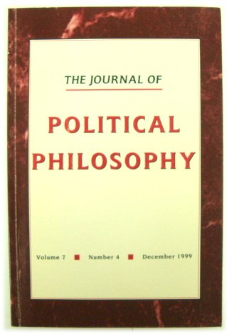 The Journal of Political Philosophy: Volume 7, Number 4, December 1999