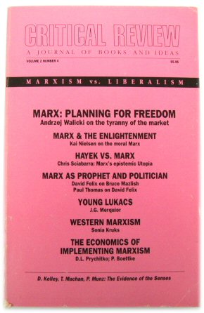 Critical Review, A Journal of Books and Ideas, Volume 2, Number 4: Marxism Vs. Liberalism