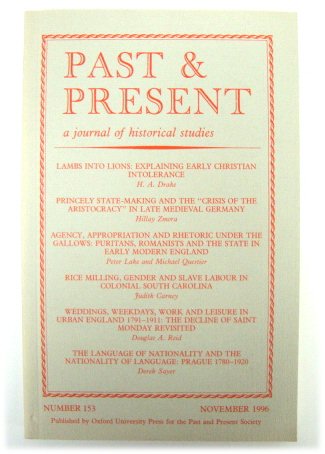 Past & Present: A Journal of Historical Studies - Number 153, November 1996