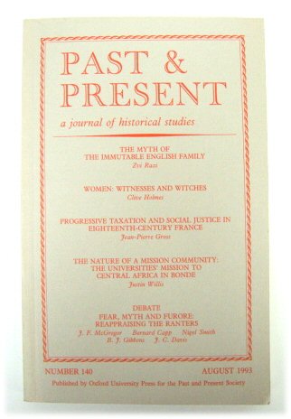 Past & Present: A Journal of Historical Studies - Number 140, August 1993