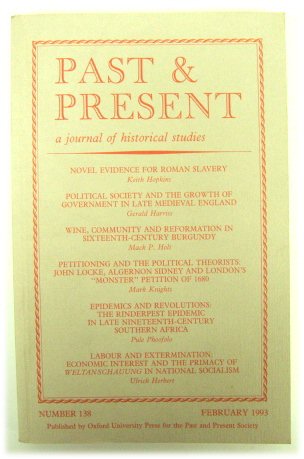Past & Present: A Journal of Historical Studies - Number 138, February 1993