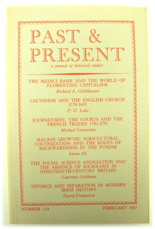 Past & Present: A Journal of Historical Studies - Number 114, February 1987