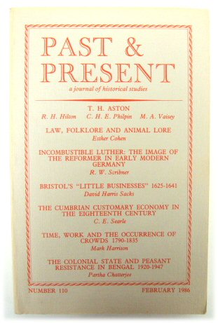 Past & Present: A Journal of Historical Studies - Number 110, February 1986