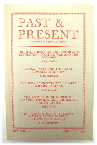 Past & Present: A Journal of Historical Studies - Number 102, February 1984