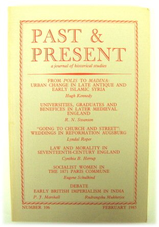 Past & Present: A Journal of Historical Studies - Number 106, February 1985