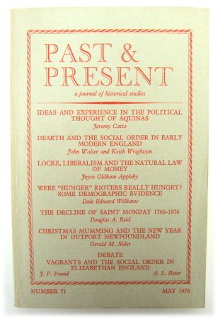 Past & Present: A Journal of Historical Studies - Number 71, May 1976