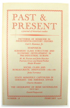 Past & Present: A Journal of Historical Studies - Number 78, February 1978