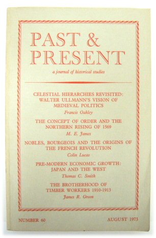 Past & Present: A Journal of Historical Studies - Number 60, August 1973